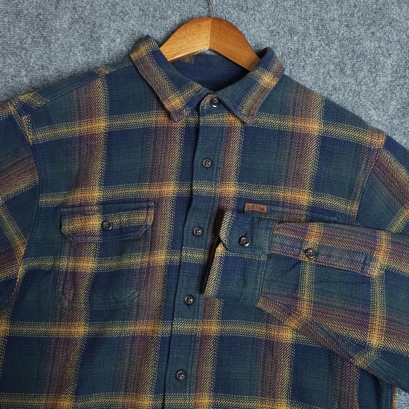 Orvis Other - Orvis Flannel Shirt Jacket Mens Large Heavyweight Plaid Button Up Long Sleeve